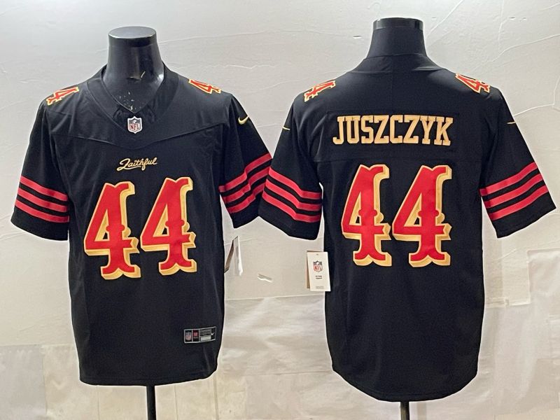 Men 2025 San Francisco 49ers #44 Juszczyk black 5th generation Nike Limited NFL Jersey style 032
